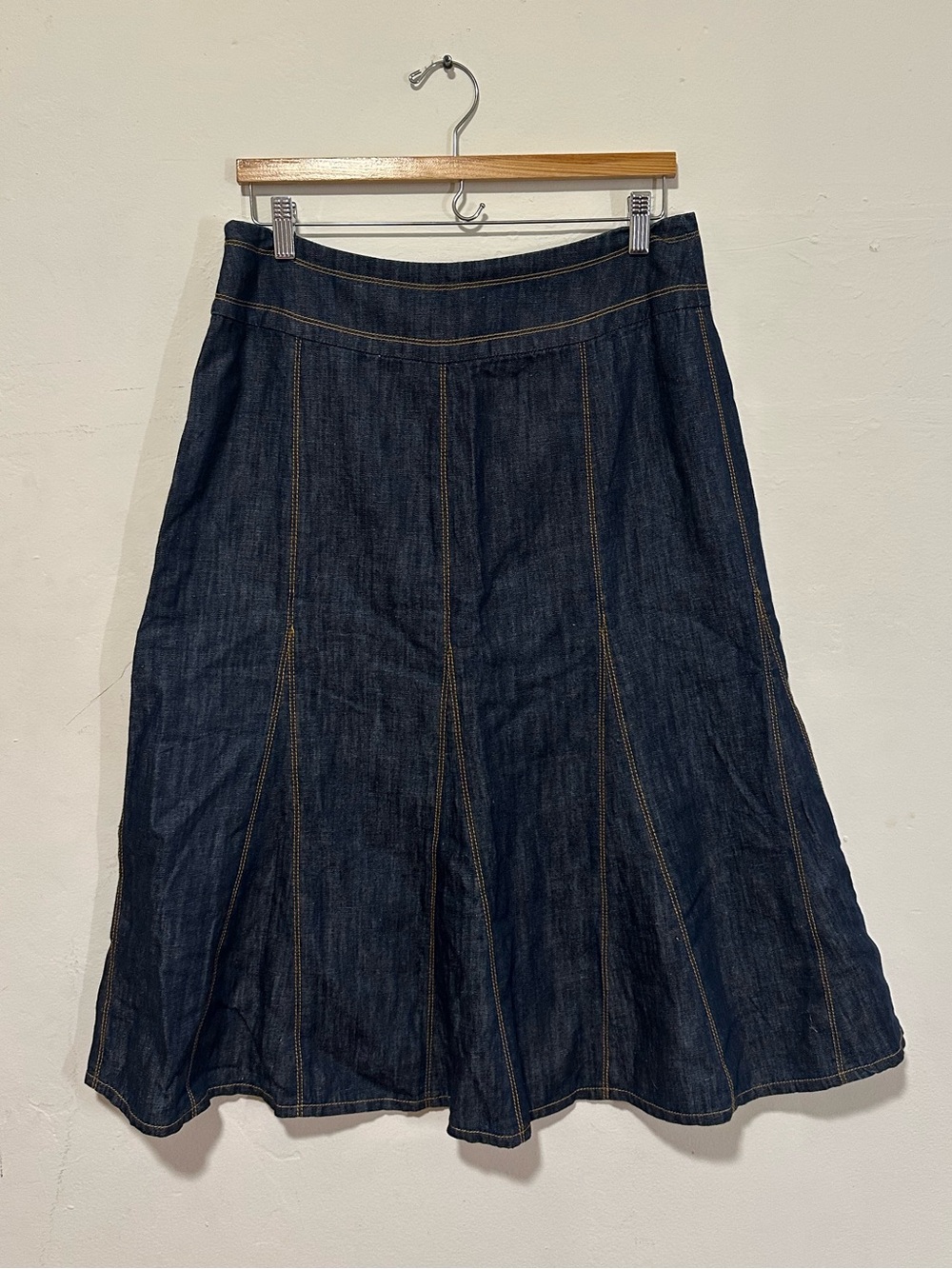 Hobbs midi-denim skirt